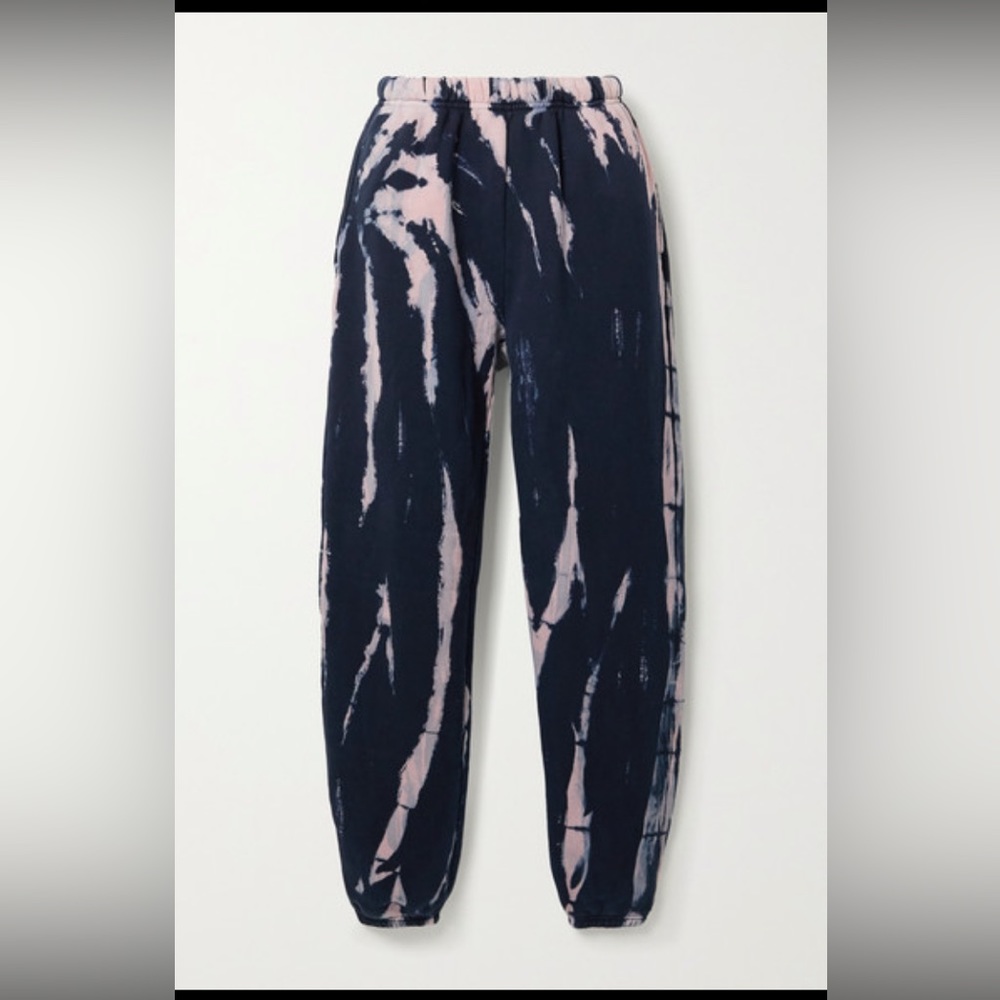 Les Tien Mauve/Navy Tie-Dye Cotton Heavyweight Sweatpants- Sz XS & New with Tags